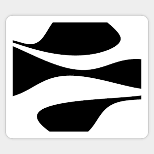 Abstract pattern - black and white. Sticker